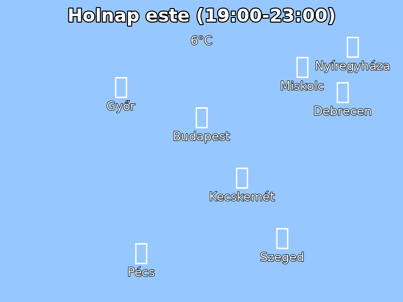 Holnap este térkép